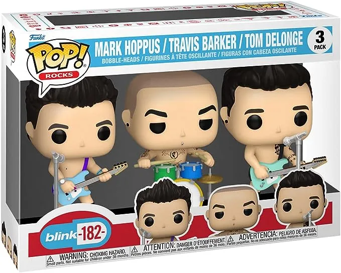 Blink 182-3 Pack Tom DeLonge, Mark Hoppus, Travis Barker - Blink-182 - Collectable Vinyl Figure